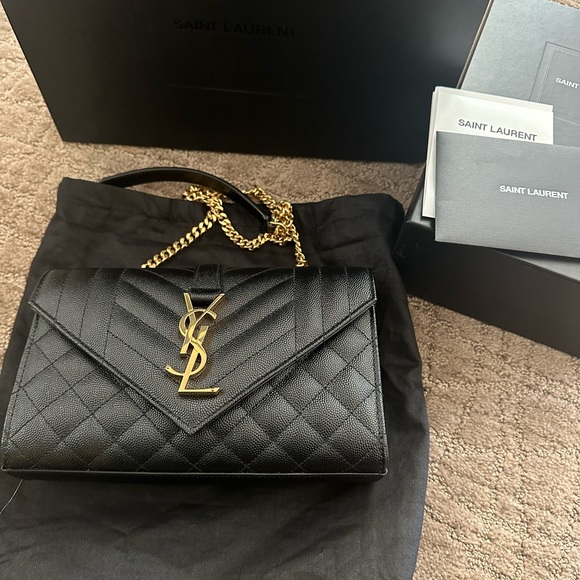 Small YSL Monogram Leather Satchel Bag - Brand NEW - Picture 1 of 4